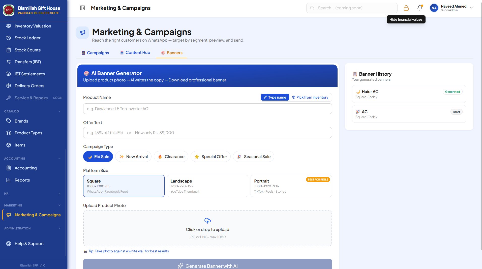 SAFZ CounterPilot Marketing — AI Banner Generator